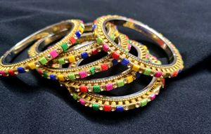 Colorful Beaded Bangles Set