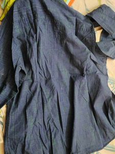 Semi Collar Shirt Blue