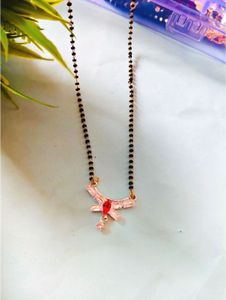 Crystal Red Stone Mangalsutra – Elegant Daily Wear