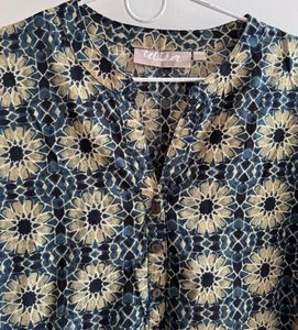Utsa by Westside Olive Ethnic Patterned Kurta