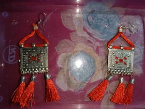 Red Tassel Jewelry Set