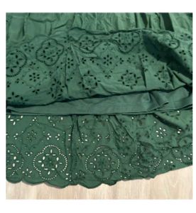 Convertible Off Shoulder Tiered Green Dress