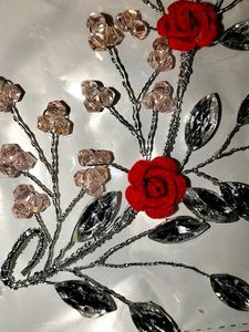 Red Floral Hair Accessory