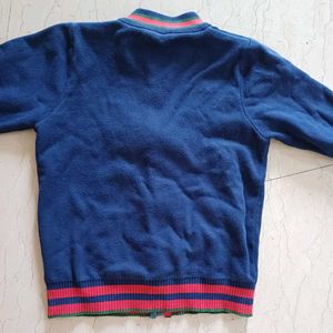 Vintage Gucci style Kids Blue Knit Cardigan