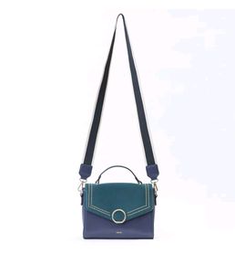 Iykyk Thick Strapped Navy Blue Satchel Bag