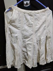 White Embroidered Skirt
