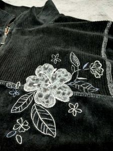 Erika Velour Floral Jacket