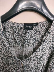 Floral Print Button-Down Top