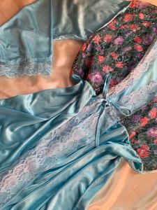 Satin Long Slip Robe ( Sleepwear)
