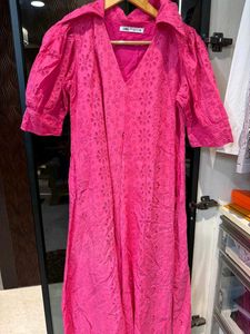 Pink Eyelet Dress