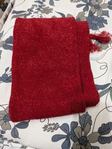 Rarely Used Red Woolen Scarf