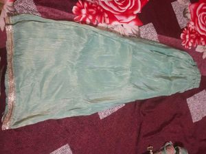 Sea Green Embroidered Plazo Suit