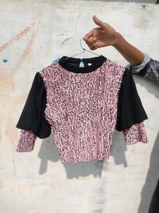 Sequin Megenta Pink Top 💗