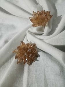 GOLDEN BEADS EARRING STUDS 👂🤏🌼