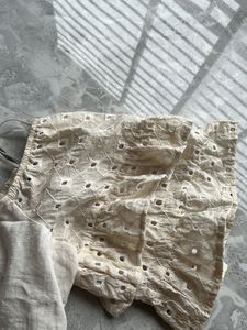 Cute White Eyelet Top