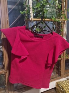 Cute Pink Ruffle Top