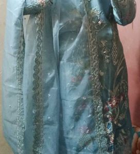 Blue Embroidered Pakistani Suit 1500