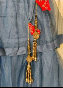 Embroided Choli &amp; Net Layerd Lehenga With Dupatta