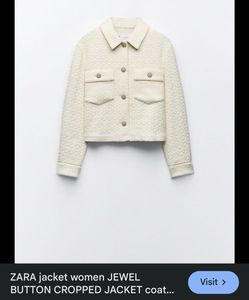 Zara jewel button coat