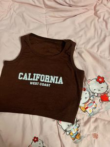 Brown California Crop Top