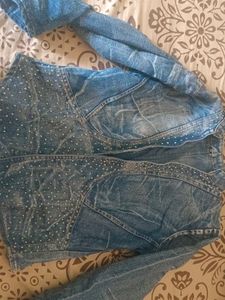 Denim Jacket with Embellishments