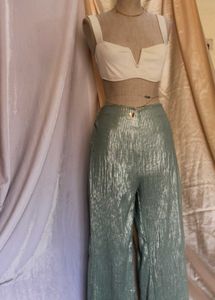 Metallic Stripped Pants