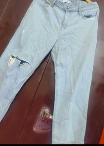 Light Blue Capri Jeans For Girl Or Woman 32 Waist