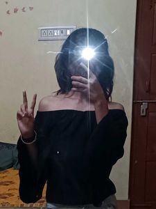Black Off Shoulder Top