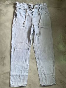 Paper Bag Waist Denim Jeans