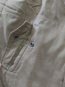 Khaki Reversible Sleeveless Puffer Vest
