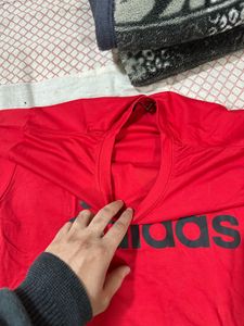 Adidas Red Graphic T-Shirt