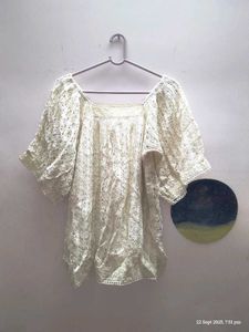 Lace Puff Sleeve crochet Top