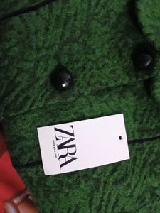 Zara Green Textured Blazer