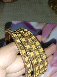 Golden Stone Bangles
