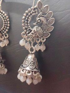 Oxidised Silver Hanging Earrings