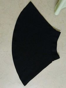 Black Knit Mini Skirt