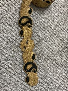 3 Meter Gold And Black Designer Lace
