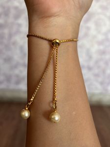 Bracelet With Semi-precious Stones - Gold Plated