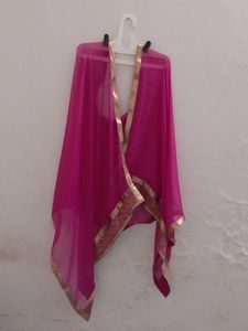 Pink Embellished Dupatta