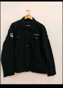 Highlander Men Black Denim Jacket Size L