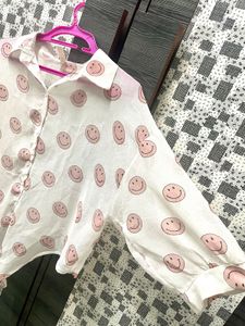 Smiley Face Print Top