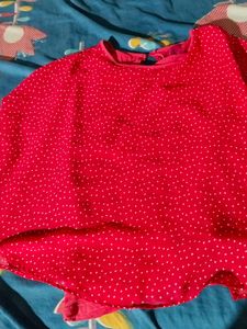 Red Polka Dot Top