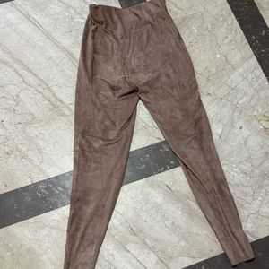 Brown faux Suede Style jeggings