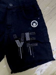 Cute Black Denim Shorts