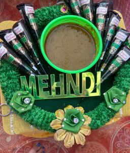 decorative 2 Thali set  for haldi,Mehndi Function