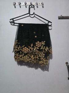 Black Net Dupatta