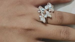 vintage sterling Silver Gold Plated ring