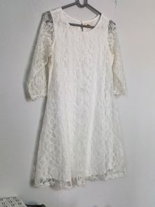 White Netted Dress