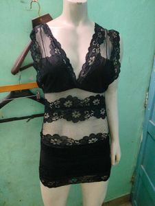 Black Lace Mini Dress