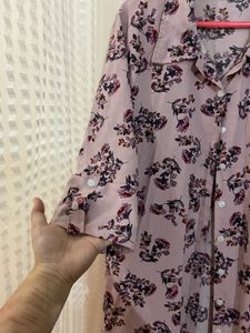 Magenta Collared Kurti